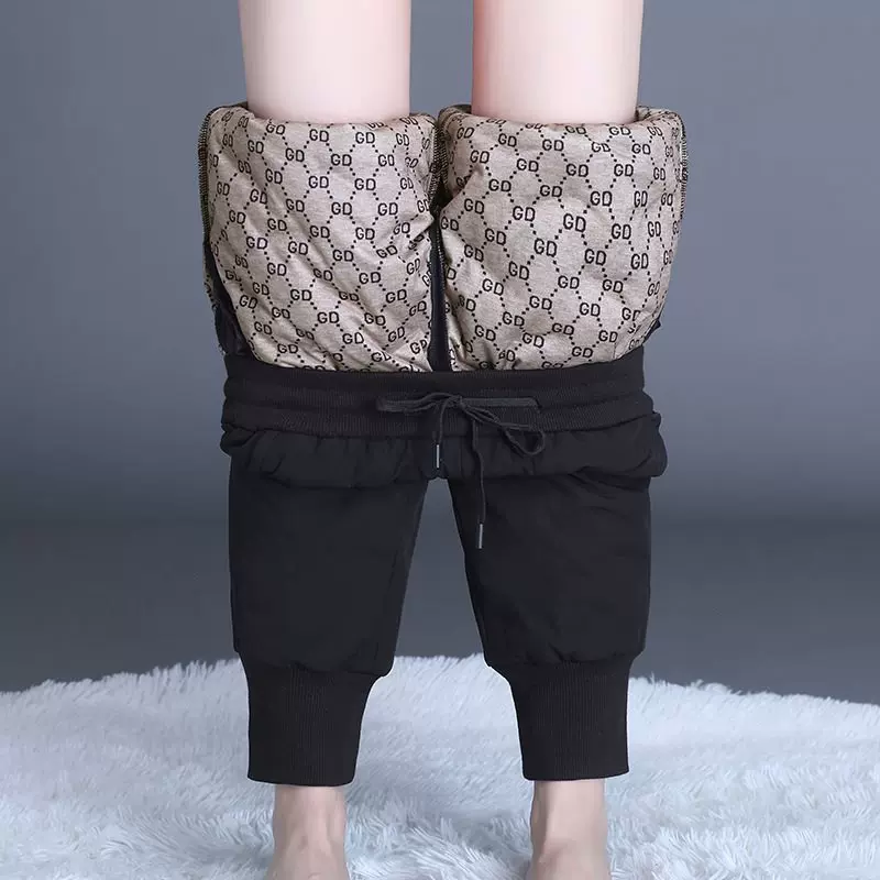Fleece winter trousers with down, warm boots, for teenagers