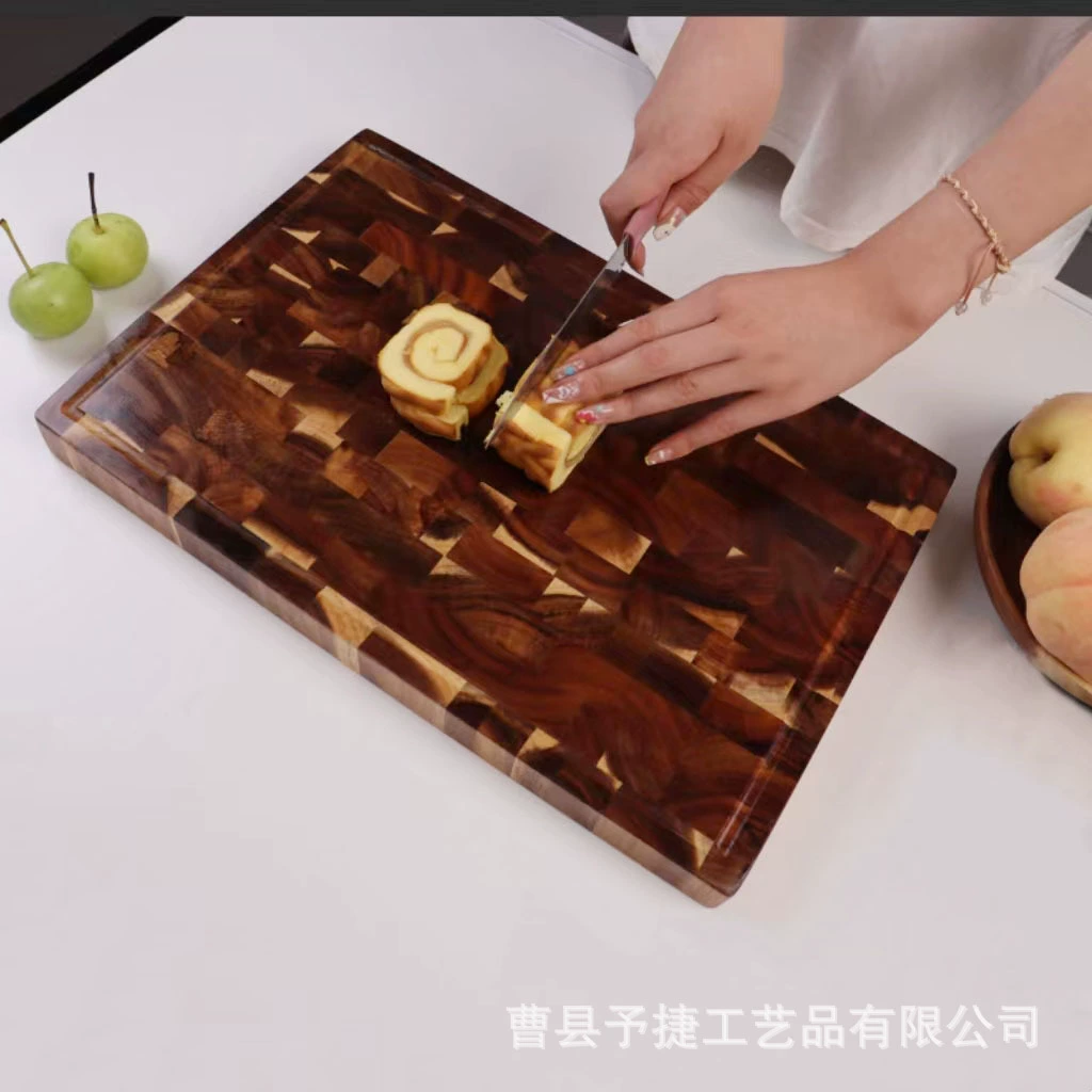 Разделочная доска из дерева акации, разделочная доска, расширенная разделочная доска, бытовая двусторонняя доска, деревянная липкая доска для сращивания, утолщенная разделочная доска из цельного дерева