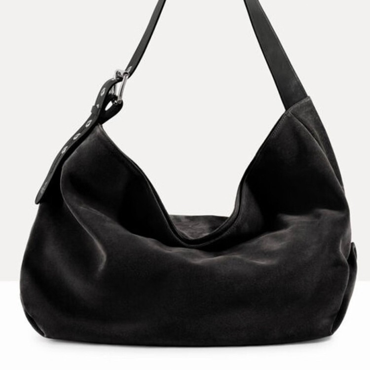 2025 New Autumn and Winter Large Suede Hobo Bag Shoulder Underarm Bag Genuine Leather Large Capacity Crossbody Tote Shopping Bag