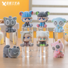新品卡通植绒罗小黑盲盒公仔萌粒 DIY饰品配件直播桌面车载小摆件