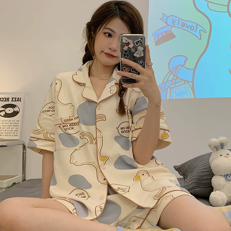 Pijama, cute set for students, thin summer cardigan, oversize