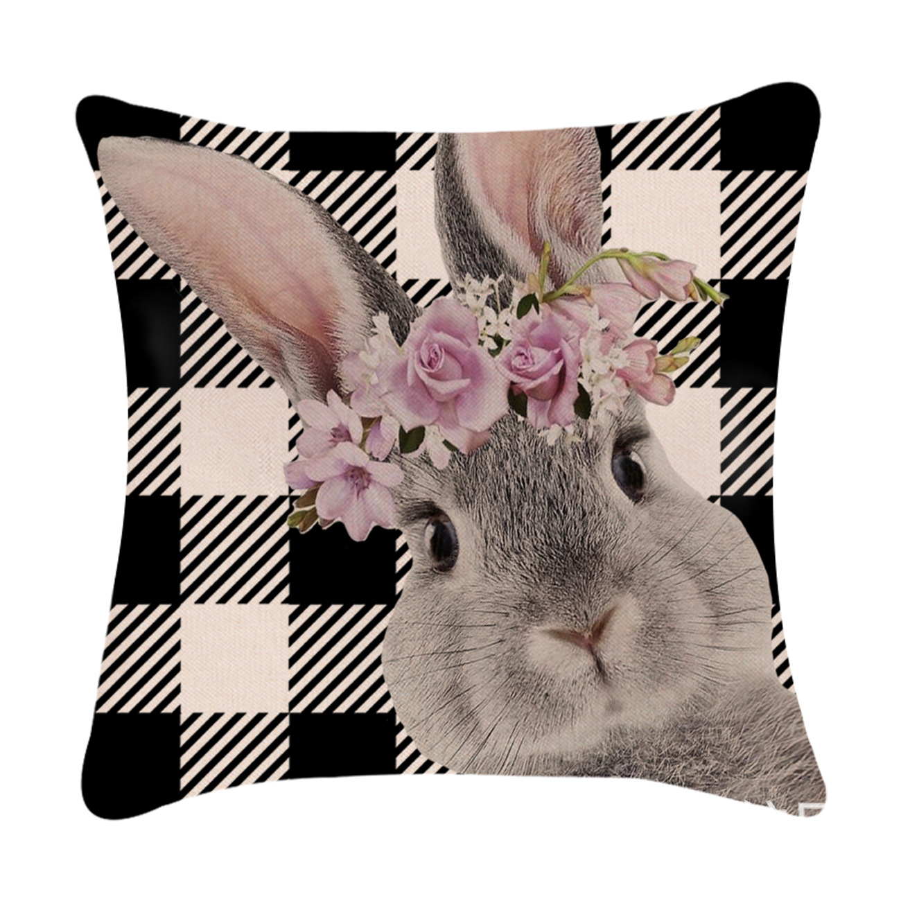 Easter Simple Style Rabbit Letter Linen Pillow Cases Couch & Sofa Decor display picture 25