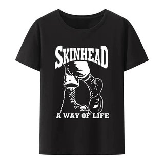 Funny Skinhead A Way of Life Print Tee Men Woman Short-sleev