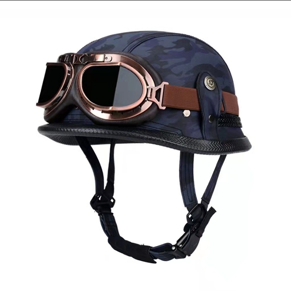 블루 위장 + 구리 프레임 티 미러