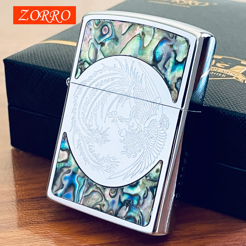 ZORRO Hong Kong Zorro brand kerosene lighter classic smoked blue shell series gift for boyfriend