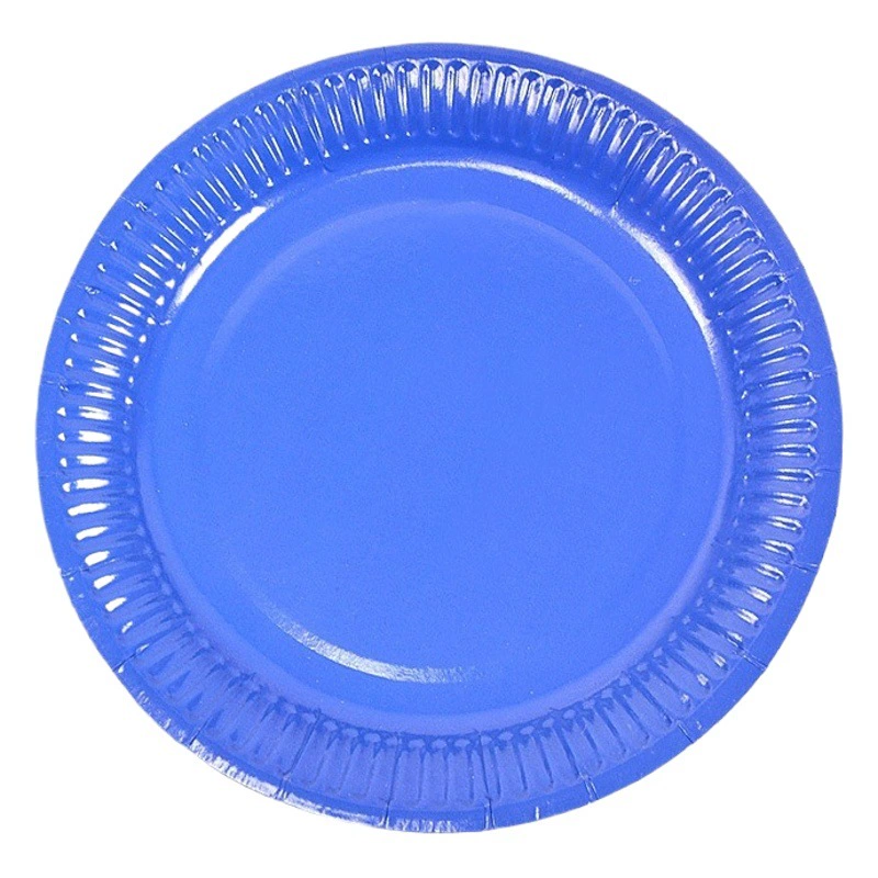 Одноразовая бумажная тарелка для торта на день рождения 7-дюймовая DIY цветной детский рисунок круглый фон бумажная тарелка для вечеринок оптом