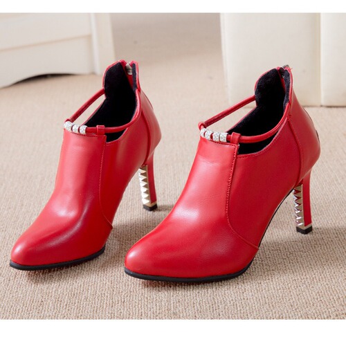 2024 Autumn New Women's Martin Boots Women's Pointed Toe Short Boots Women's High Heel Women's Leather Shoes Autumn Leather Boots Women's Fashion Boots Women's