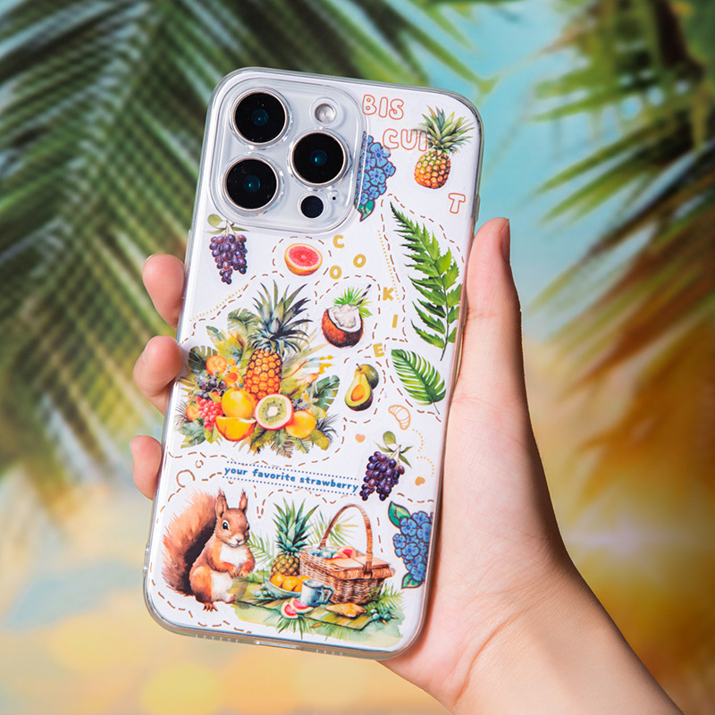 Hermoso día, cinta troquelada, paisaje tropical, estudiante de alto valor, tienda de mano femenina, decoración, paisajismo, collage