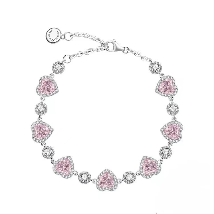Медный свежий милый браслет в виде сердца, стиль высокого качества