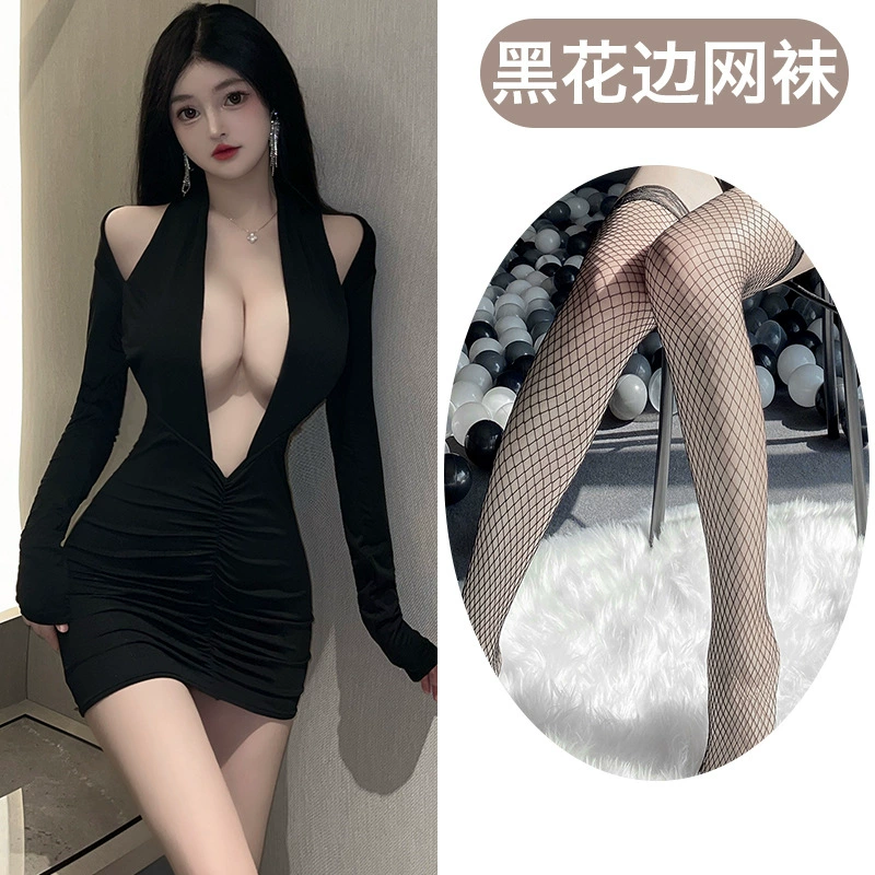 Sexy underwear with backless long-sleeve