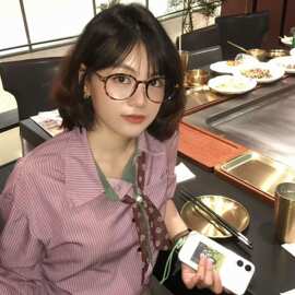 韩系粉色条纹长袖衬衫外套男女秋季新款设计感小众宽松百搭衬衣潮