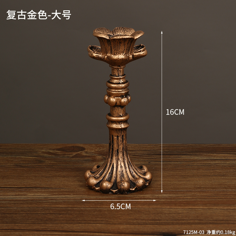 复古欧式铁艺烛台摆件家用餐桌浪漫烛光晚餐道具三头法式蜡烛台座|undefined