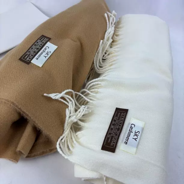 SKY羊绒围巾刺毛210g加厚纯色流苏围巾韩版披肩红色刺毛围巾批发