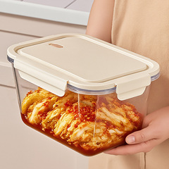 メーカー卸売鮮度保持ボックス 2.6L 特大容量耐熱ガラス弁当箱電子レンジ専用冷蔵庫鮮度保持ボウル