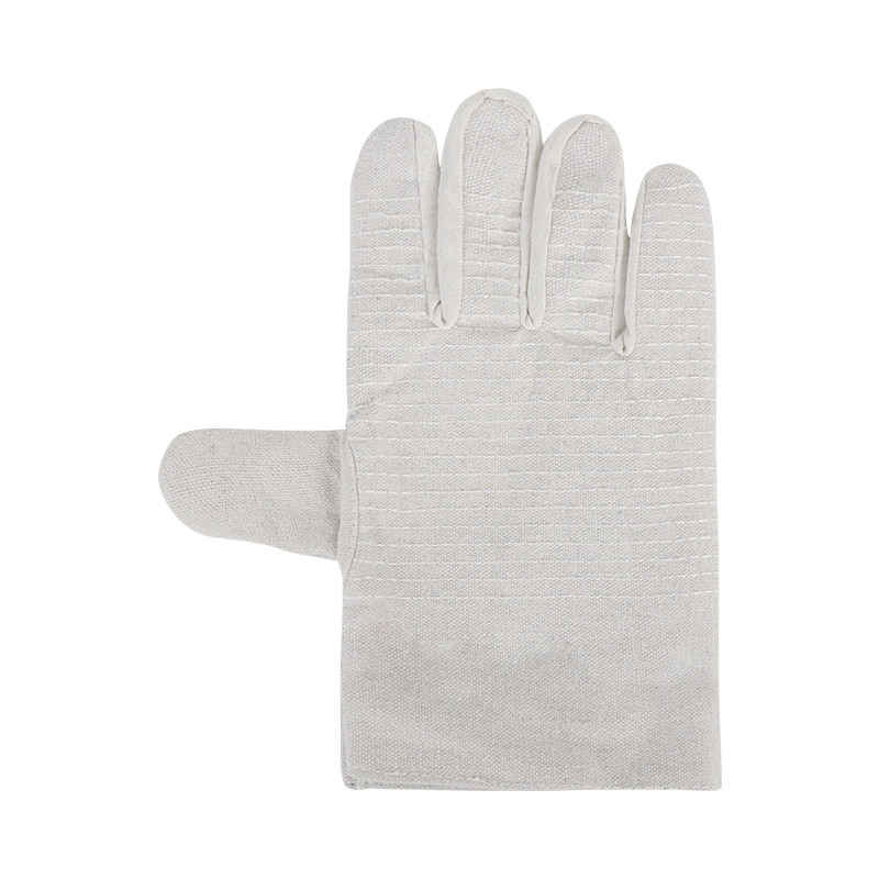 Guantes de lona al por mayor 24 líneas de doble capa de blindaje blanco grueso revestido resistente al desgaste resistente al aceite guantes de protección laboral largos
