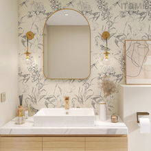 燕子花磚銀杏壁紙意大利米蘭衛生間瓷磚感奶油浴室微水泥瓷磚
