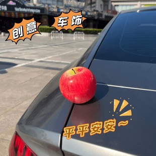 Christmas Artificial Apple Fruit Car Ornaments for Car Dashboard, Safe Electric Vehicle Interior and Exterior Artificial Ornaments
