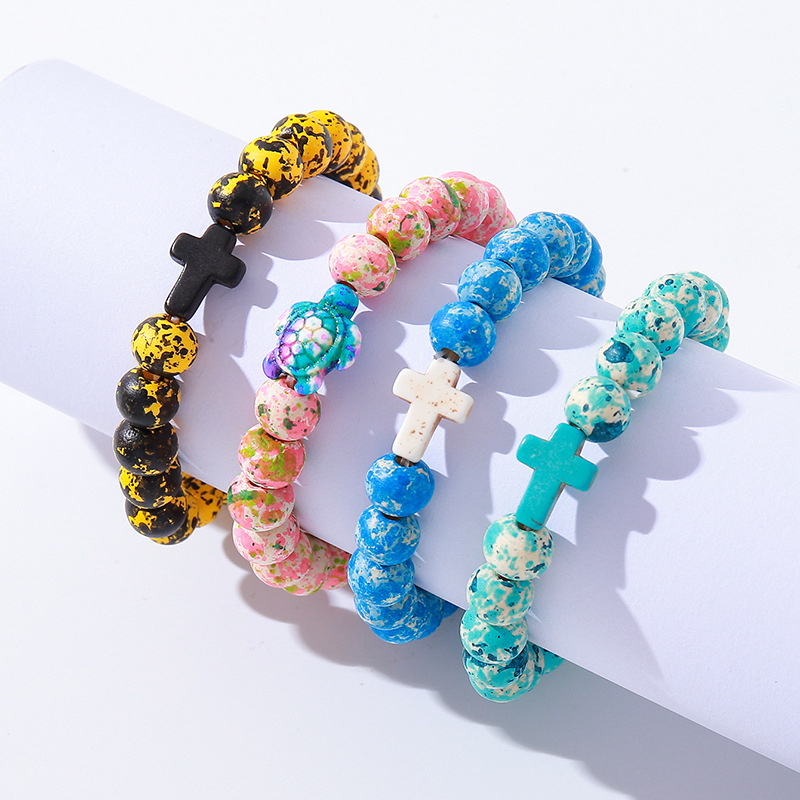 13g Weight Casual Simple Style Tortoise Cross Wood Wholesale Bracelets