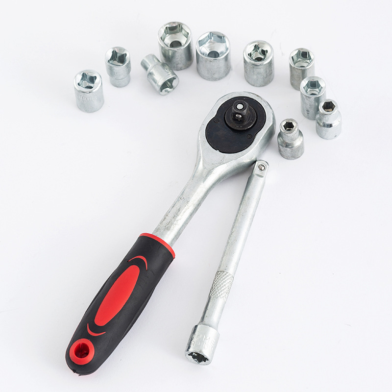 12 피스 작은 비행 양방향 래칫 렌치 세트 자동차 수리 도구 전체 소켓 렌치 도구 도매 세트