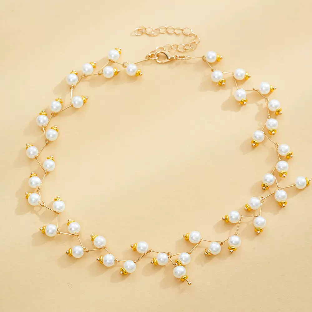 定制拿样气质珍珠choker项链性感个性颈链网红简约设计感脖子饰品