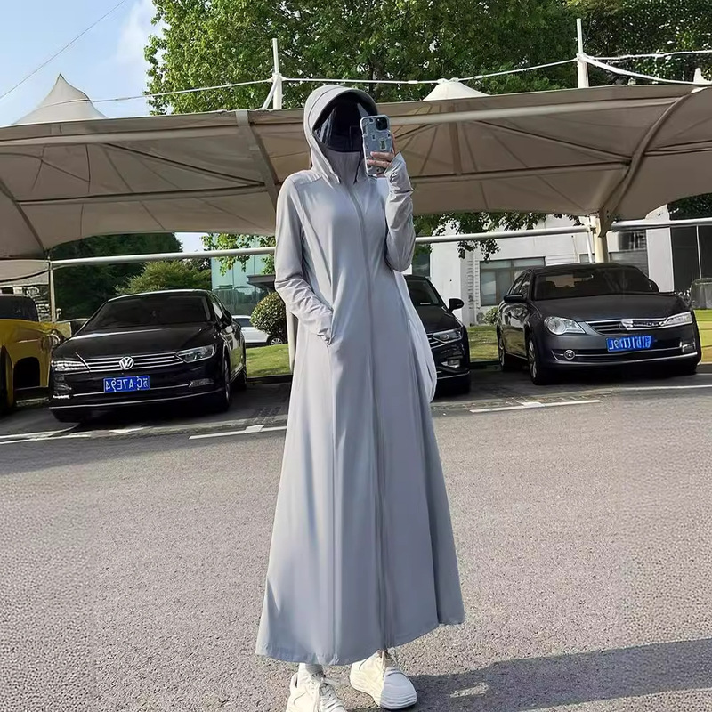 Women's Sun Protection Clothing Summer 2026 New Long Style Full-Body Slim-Fit Ice Silk Beach Sun Protection Clothing Anti-Uv Cover-Up Thin Women's Sun Protection Clothing Summer 2026 New Long Style Full-Body Slim-Fit Ice Silk Beach Sun Protection Clothing Anti-Uv Cover-Up Thin