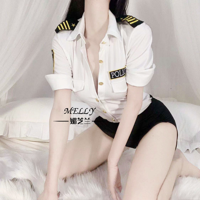 Mei Zhilan sexy underwear cospaly policewoman uniform seduction passion bag hip skirt suit performance clothing stewardess clothing