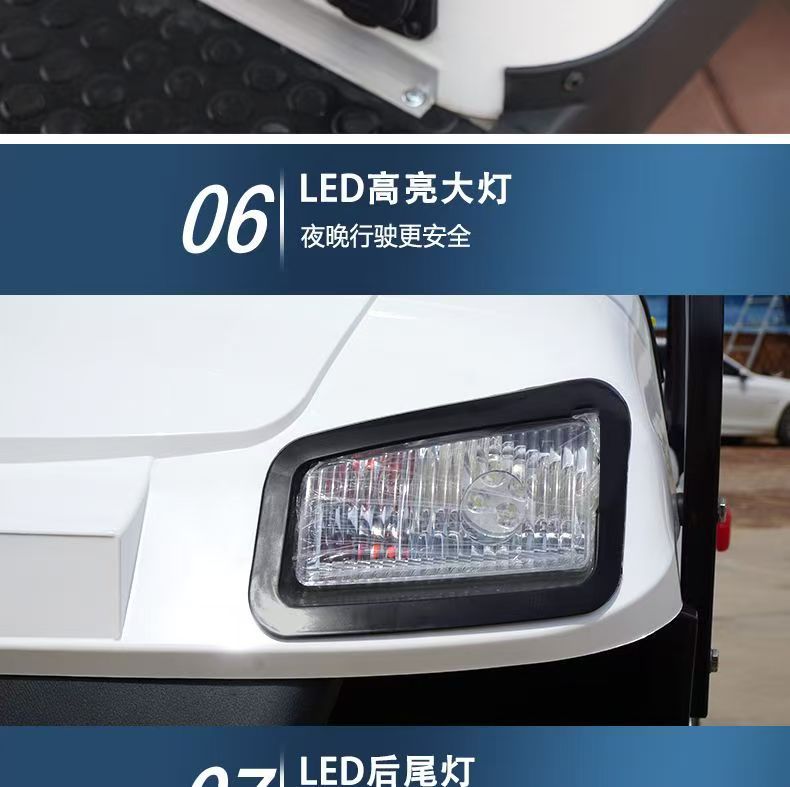 New Model Golf Cart Electric Four-Wheeler 2-8 Seat Sightseeing Car for Tourist Areas and Parks