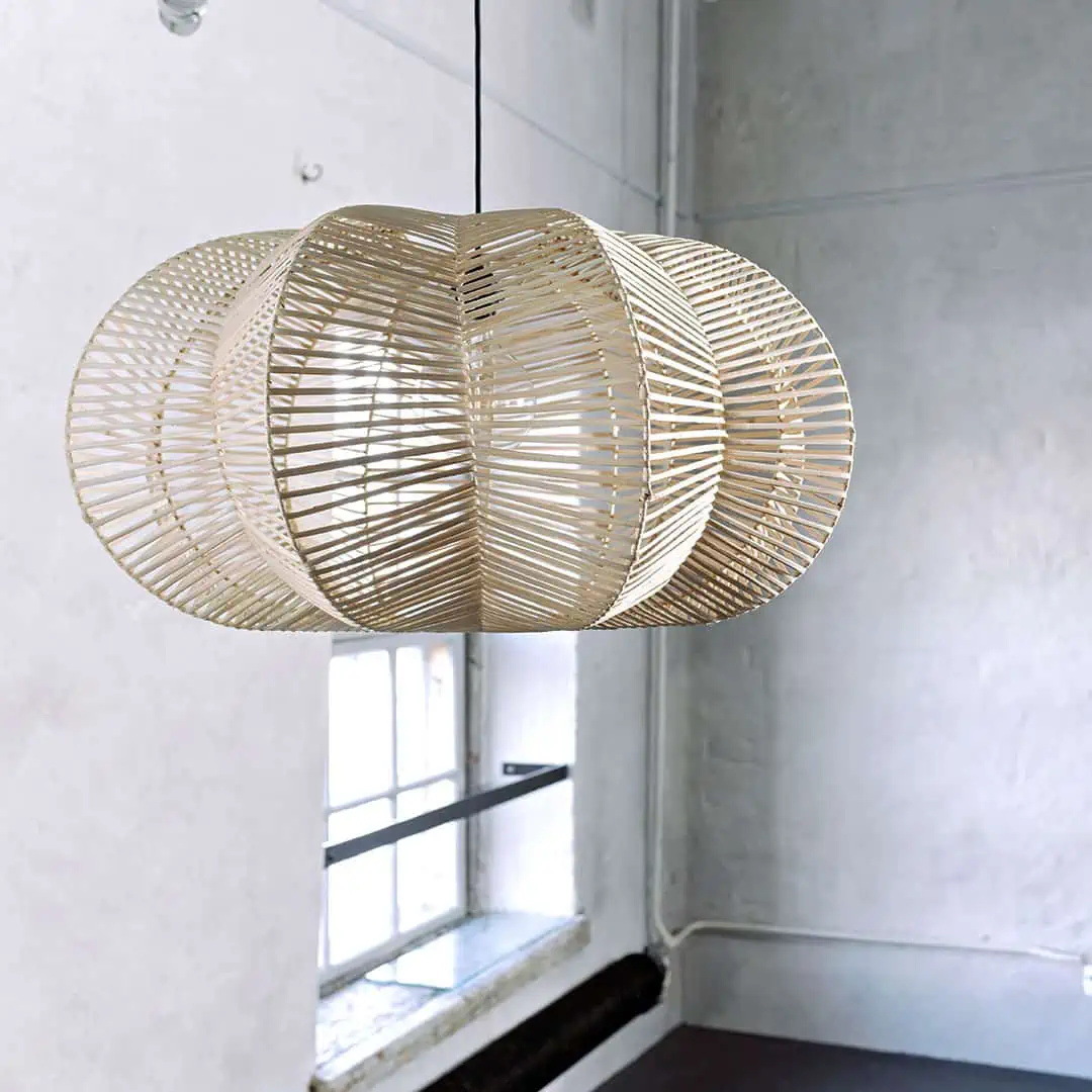 Ovejas de madera Estilo nórdico araña vintage ratán lámpara restaurante Bar Café creativo hecho a mano natural ratán lámpara