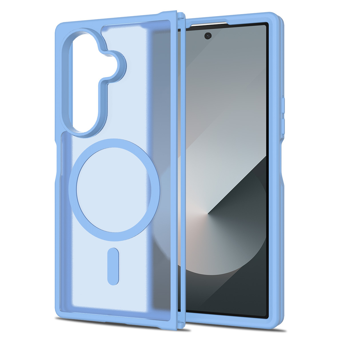 Magnetic Matte Semi-transparent Phone Case For Samsung Galaxy Z Flip_voghion.com