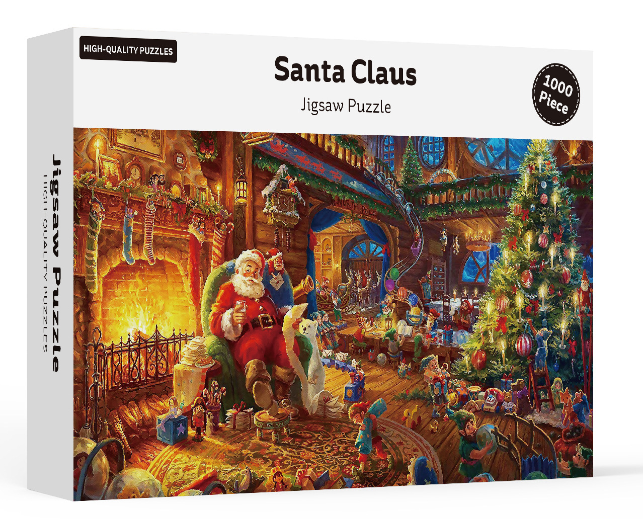 Navidad serie Tarjeta blanca rompecabezas 52*38cm1000 piezas rompecabezas fuente de juguete de papel fabricante en stock al por mayor