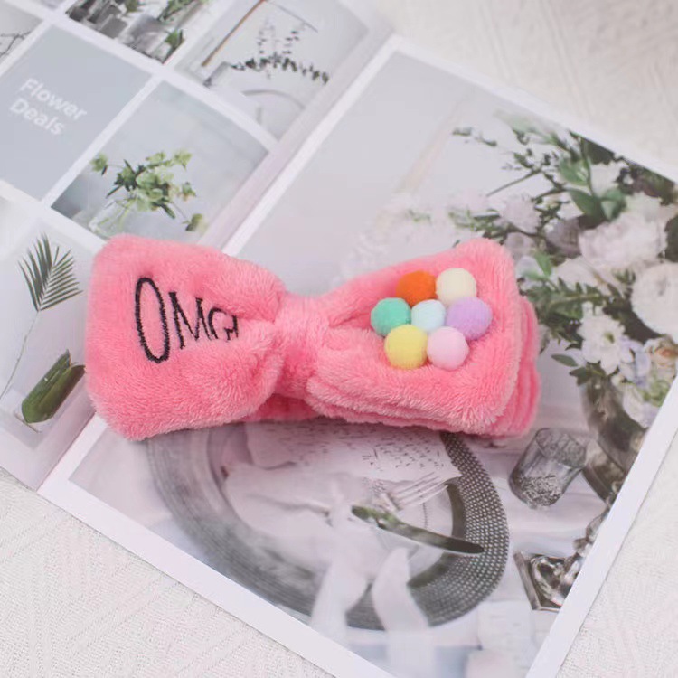 INS estilo arco chica lavado de cara banda de pelo hecho a mano conveniente mascarilla banda de pelo Fuente de la fábrica