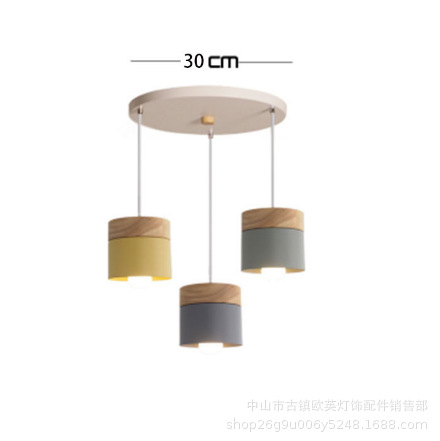 Lámpara colgante nórdica tipo macaron, diseño minimalista para cafeterías, comedores o dormitorios