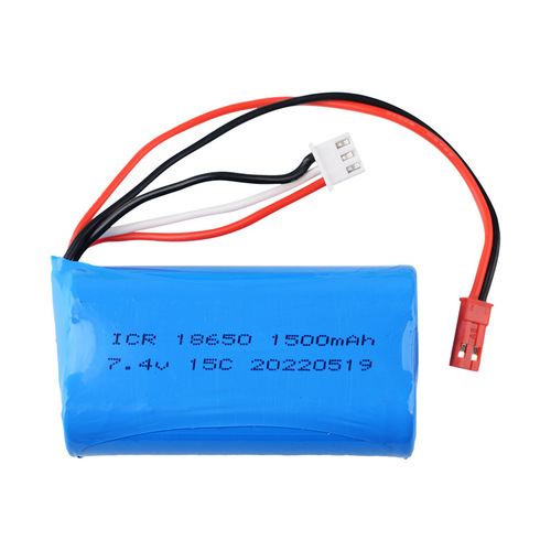 Factory sales 7.4V 1500mAh lithium battery for Weili 12402a 12428 high speed remote control car cylinder 18650