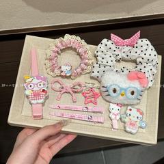 可爱围裙眼镜卡通猫学生夹鸭嘴夹化妆夹少女发卡甜美少女发夹发饰