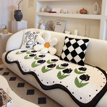 法式郁金香异形沙发垫子可机洗客厅组合坐垫套透气防滑盖布巾