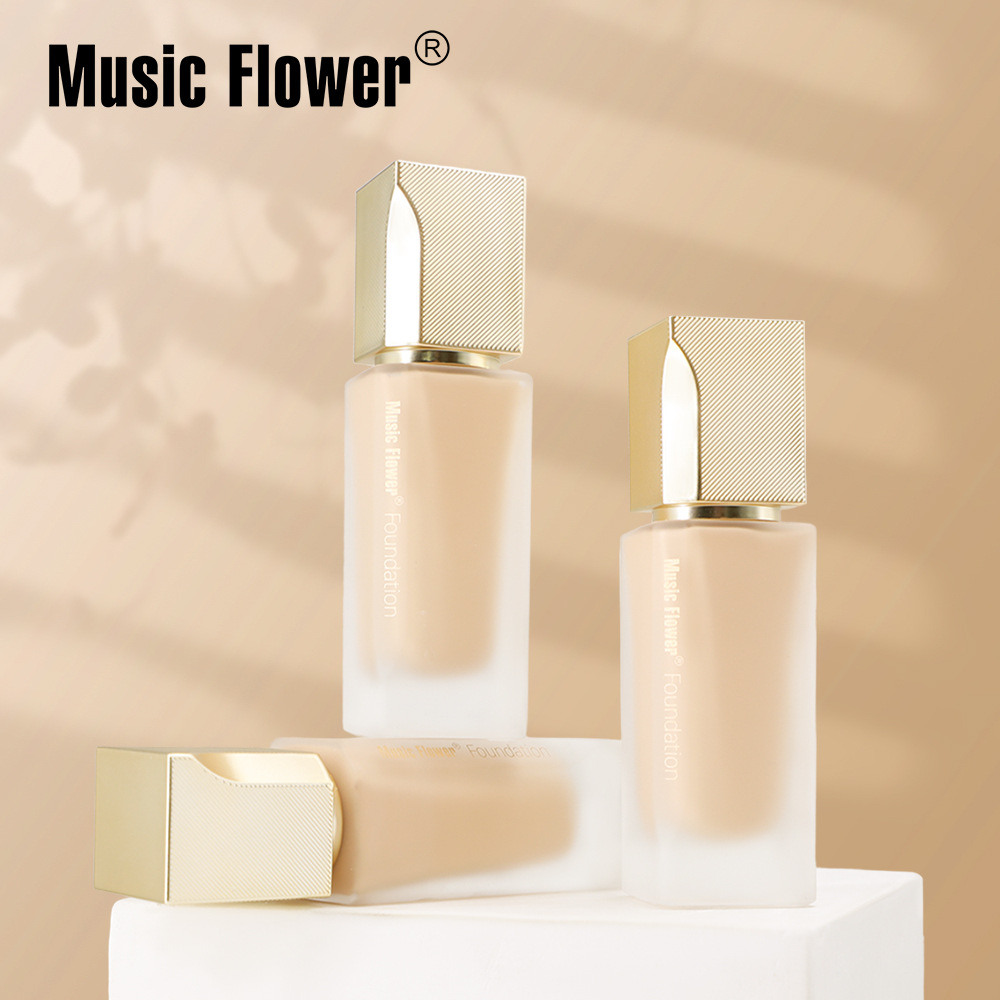 Music Flower轻薄遮瑕水润持妆保润护肤粉底液水嫩养肌不脱妆9002