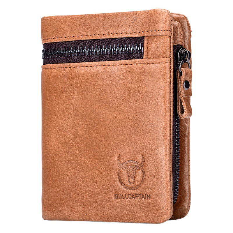 Capitán NIU hombres billetera de cuero multifuncional plegable multi-Tarjeta billetera hecha a mano billetera de licencia de conducir