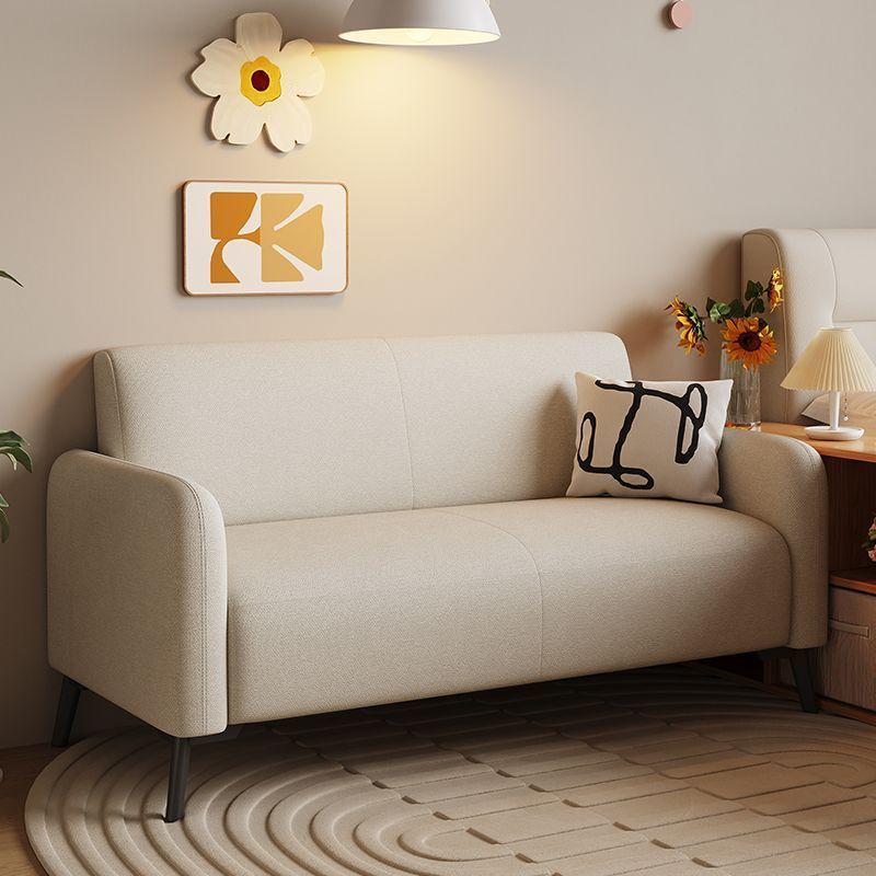 Sofá pequeño tipo sala de estar recepción fácil de alquilar vivienda apartamento dormitorio perezoso simple doble triple sofá de tela
