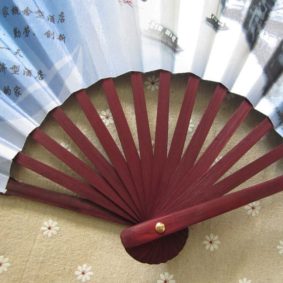 Abanico de Bambú Personalizable de 10 Pulgadas, Abanico Plegable Publicitario Personalizado, Abanico de Seda, Abanico de Seda para Hombre, Abanico de Seda Chino