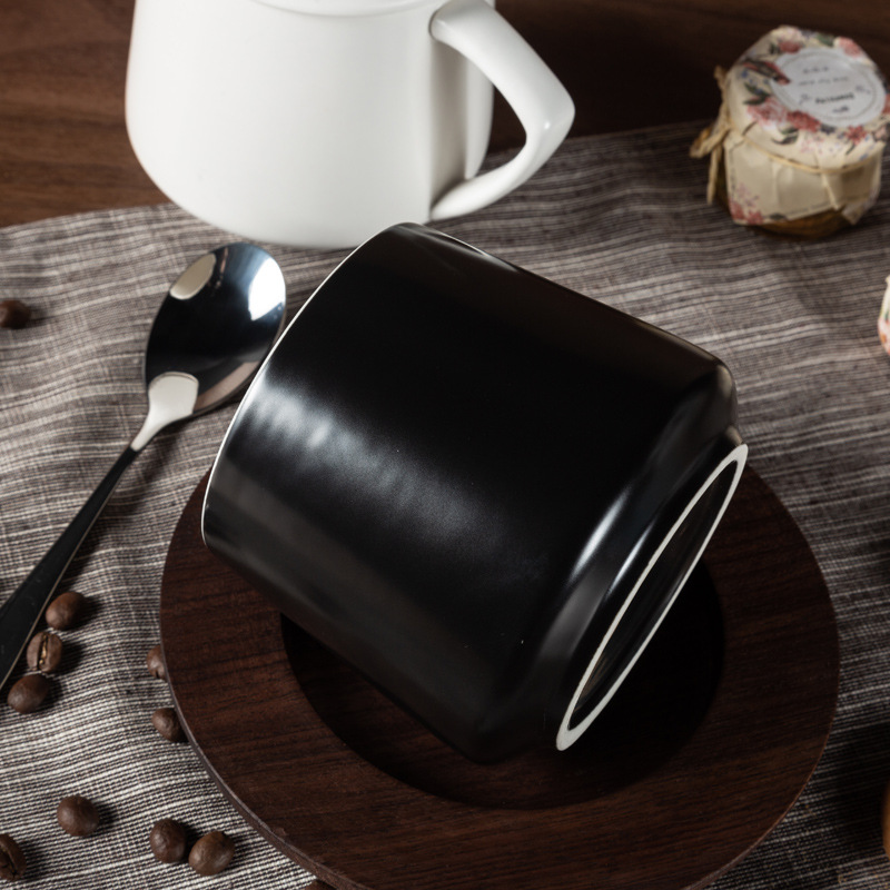 Taza de cerámica original Selección de tazas de café con tapa cuchara caja de regalo conjunto de bolsas LOGO grabado