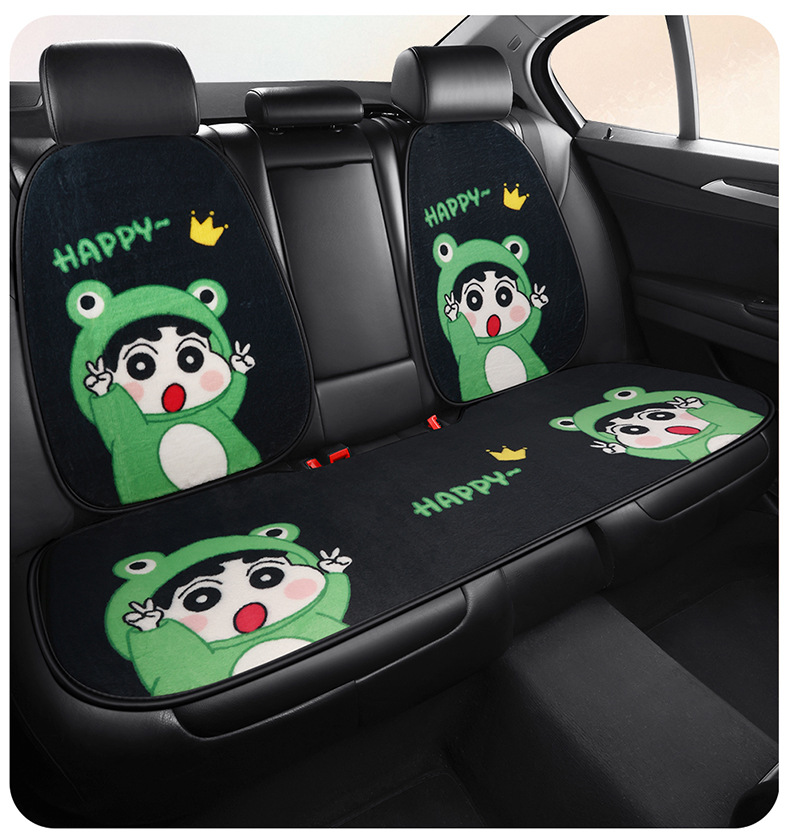 F010 Stuffed Crayon Shin-Chan Car Cushion Internet Celebrity Cute Cartoon Half Pack Seat Cover Women's Seat Cushion Winter
