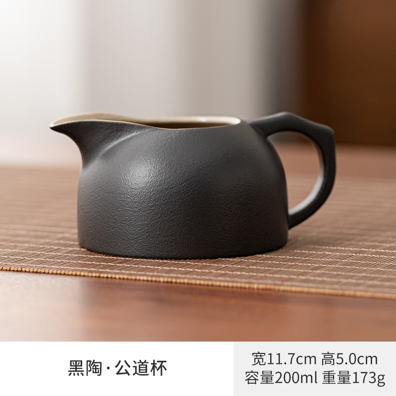 Cerámica negra esmaltada una olla cerámica doméstica cubierta taza de té taza de café taza de justicia taza cenicero lavado y filtrado de té