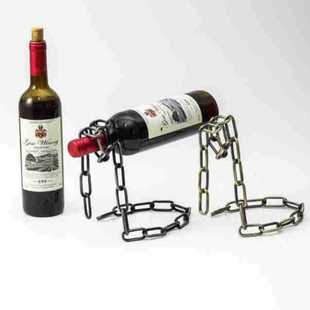 Suspended Link Wine Rack Entrance Wine Cabinet Hotel Bar Tabletop Creative Ornaments Crafts Magic Iron Chain Wholesale