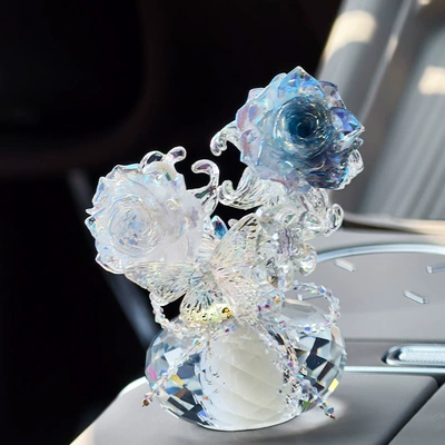 Ornament Interior Decoration, Car Perfume Aromatherapy - blue-rose