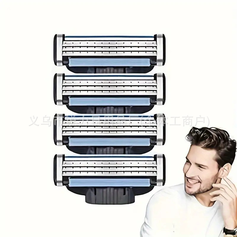 Wholesale manual razor three-layer blade razor men's blade holder mustache knife universal Mach3