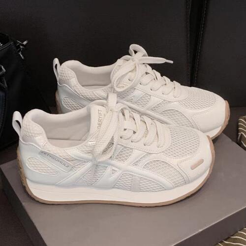 Sneakers for women's summer mesh breathable 2026 new style popular running shoes, light soft soles, ultra-light casual dad shoes