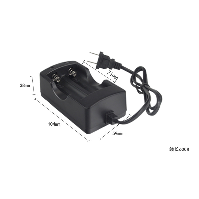Rumen puntos brillantes con cable cargador de doble ranura doble 18650 adaptador de carga de base de batería estándar nacional estándar europeo