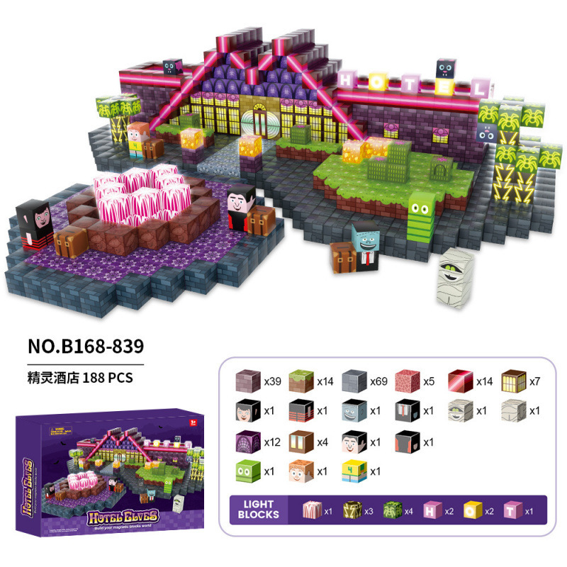 Suministro de fábrica de un nuevo juego de bloques magnéticos de iluminación, juego de cubos magnéticos de ensamblaje educativo para niños.