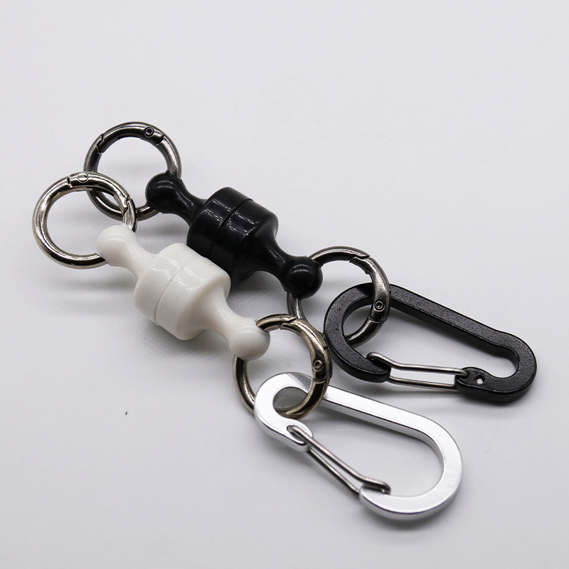 Camping pesca alpinismo imán primavera hebilla magnética hebilla al aire libre de alta calidad fuerte mosquetón magnético fuerte hebilla colgante rápida