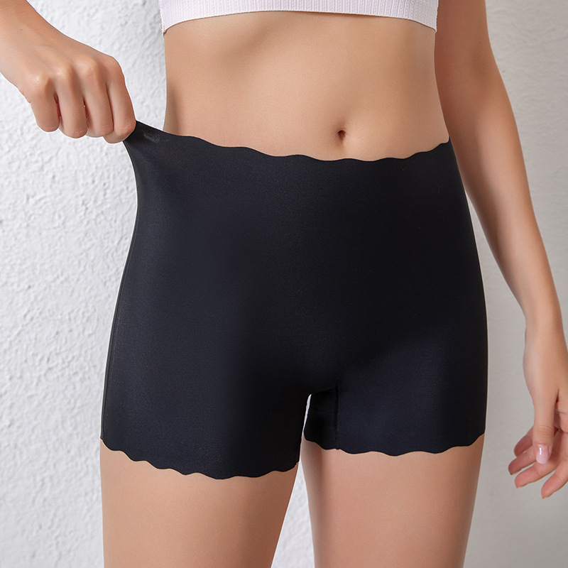 Pantalones de seguridad de cintura alta sin marcas europeas y estadounidenses se pueden usar sin bordes ondulados, leggings elásticos de alta resistencia, pantalones de seda de hielo.